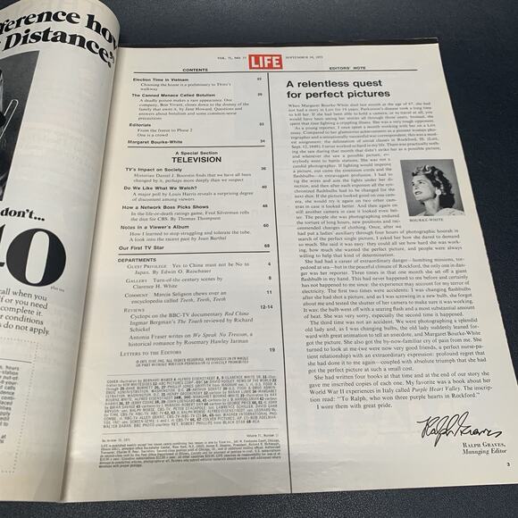 Vintage LIFE Magazine September 10 1971 TELEVISION 25 YEARS Advertisements. E4 - Picture 3 of 8